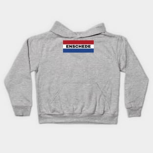 Enschede City in Netherlands Flag Kids Hoodie